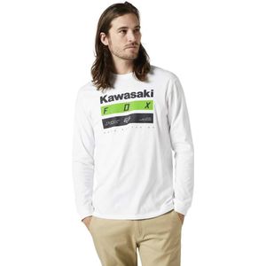 Fox Racing Lfs Kawasaki Stripes Premium Long Sleeve T-shirt Wit XL Man