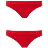Emporio Armani - Iconic Microfiber - Set van 2 Strings - Rood - Homewear - Polyamide