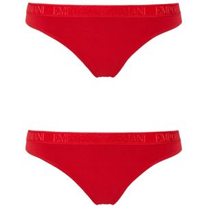 Emporio Armani - Iconic Microfiber - Set van 2 Strings - Rood - Homewear - Polyamide