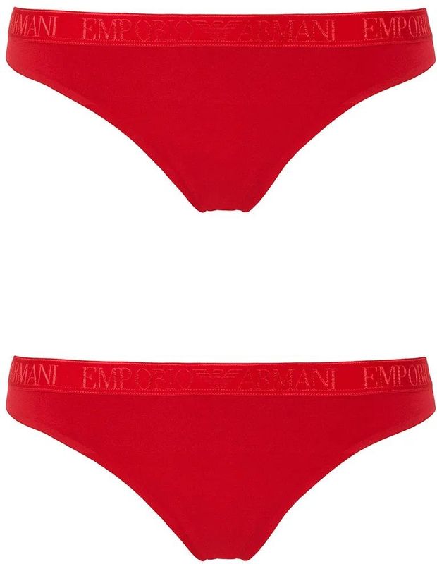 Emporio Armani - Iconic Microfiber - Set van 2 Strings - Rood - Homewear - Polyamide