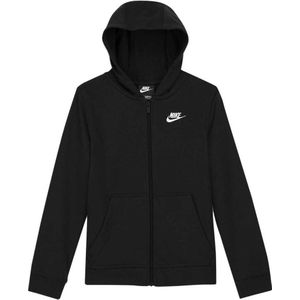 Nike Sportswear Club French Terry Full Zip Sweatshirt Zwart 8-9 Years Jongen