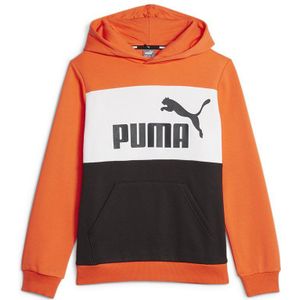Puma Ess Block Fl Hoodie Oranje 4-5 Years Jongen