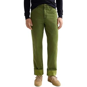 Scotch & Soda Clarke Washed Herringbone Straight Fit Chino Broek