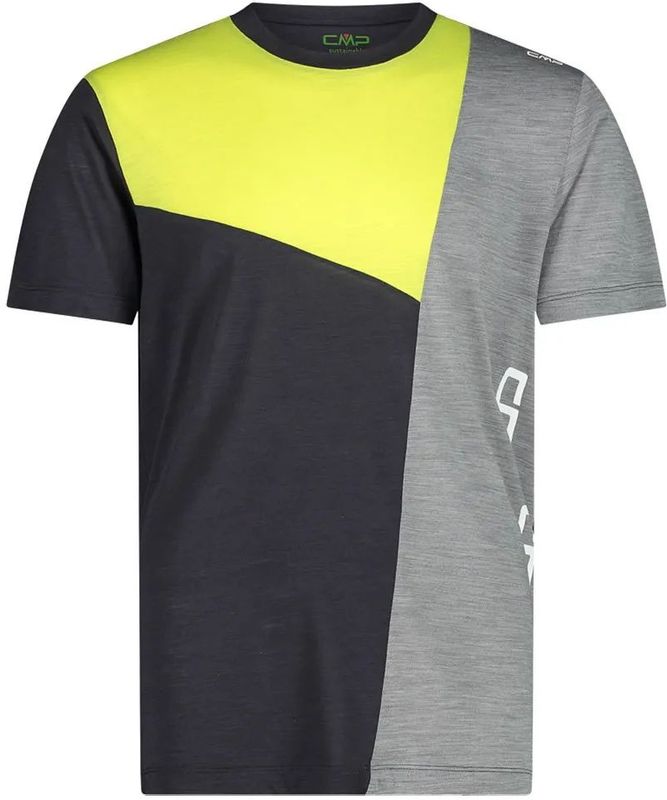 CMP - Performance Merino T-Shirt - Kleurblokken - Oeko-Tex® Standard 100 - Duurzaam