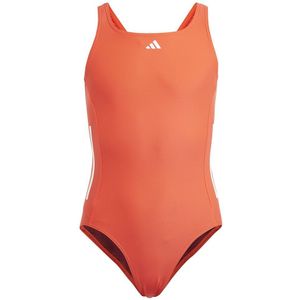 Adidas Cut 3 Stripes Swimsuit Oranje 13-14 Years Meisje