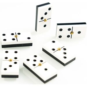 Fournier Domino Chamelo Celuloid Box Wood Board Game Goud