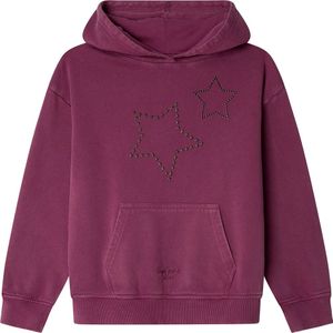 Pepe Jeans - Alicia - Sweatshirt - Paars - 8 Jaar - Lange Relaxte Hoodie