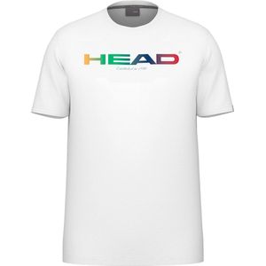Head Racket Rainbow Short Sleeve T-shirt Wit S Man