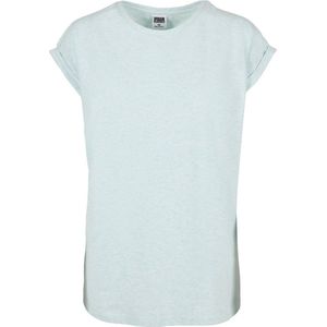 Urban Classics Color Melange Extended Shoulder Big Short Sleeve T-shirt Blauw 3XL Vrouw