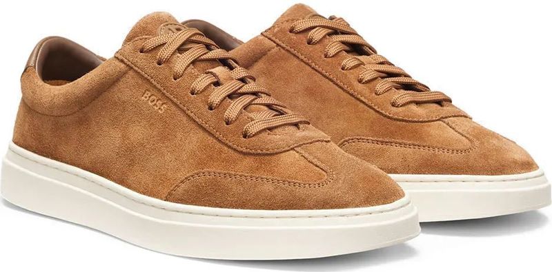 Boss - Kieran - Sneakers - Suède met Leren Details - Zwart