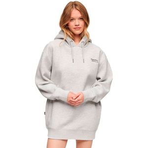 Superdry Essential Hooded Sweat Long Sleeve Short Dress Grijs 2XS-XS Vrouw