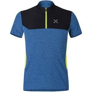 Montura Mountain Zip Short Sleeve T-shirt Blauw XL Man