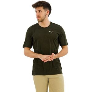 Salewa - Eagle Minilogo TShirt - Groen - Merino - Wandelen