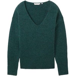 Tom Tailor 1038392 Cozy V Neck Sweater Groen 2XL Vrouw