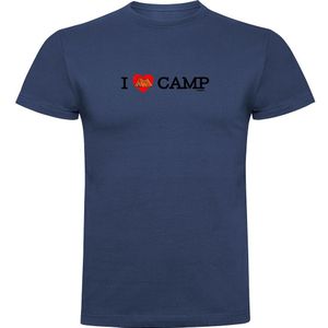 Kruskis I Love Camp Short Sleeve T-shirt Blauw XL Man