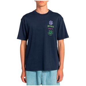 Rvca Good Grow Short Sleeve T-shirt Blauw M Man