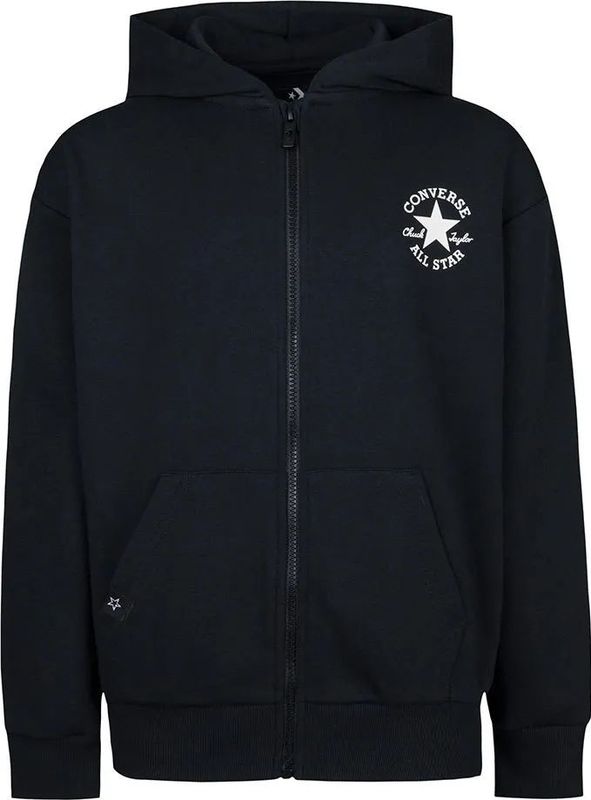 Converse - Kids Sustainable Core Sweatshirt - Groen - Katoen - Volledige Rits