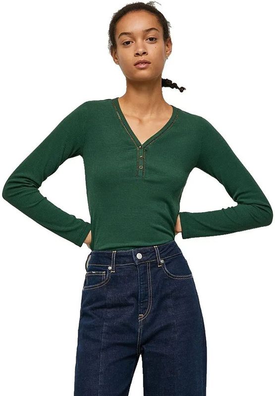 Pepe Jeans - Tiffani - Dames T-shirt - Lange Mouwen