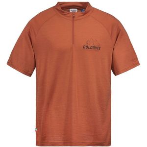 Dolomite Cristallo merino Zip Short Sleeve T-shirt Oranje XL Man