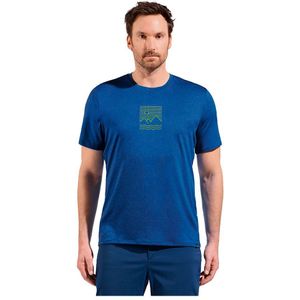 Odlo Ascent Sun Sea Mountains Short Sleeve T-shirt Blauw 2XL Man