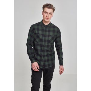 Urban Classics Basic Flannel Long Sleeve Shirt Zwart L Man