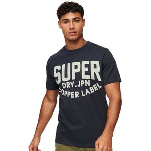 Superdry Vintage Copper Label Short Sleeve T-shirt Zwart S Man