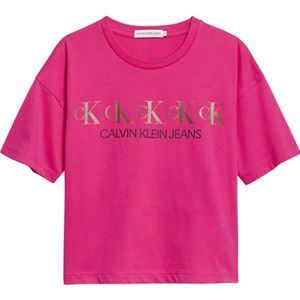 Calvin Klein Underwear Repeat Foil Boxy Short Sleeve T-shirt Roze 14 Years Meisje