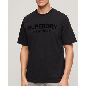 Superdry Luxury Sport Loose Short Sleeve T-shirt Zwart XL Man