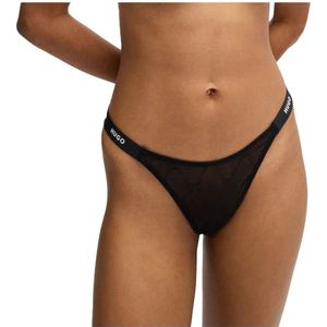 HUGO - Thong - Gestapelde Logo's - Zwart - 83% Polyamide, 17% Elastaan