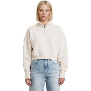 G-star Cropped Loose Sweatshirt Met Halve Rits