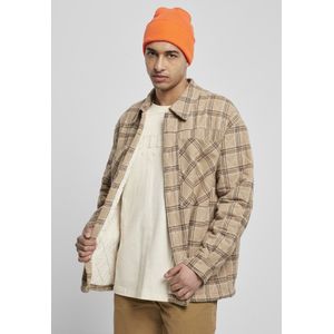 Southpole Flannel Quilted Jacket Beige S Man