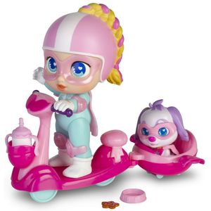 Super Cute Mini Regi Con Scooter Doll Roze