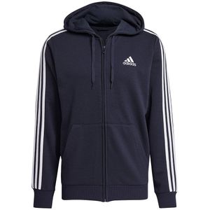 Adidas Essentials French Terry 3 Stripes Full Zip Sweatshirt Blauw XS / Regular Man