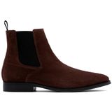 Clarks - Paulton Easy - Leren Enkellaarsjes - Bruin - Casual