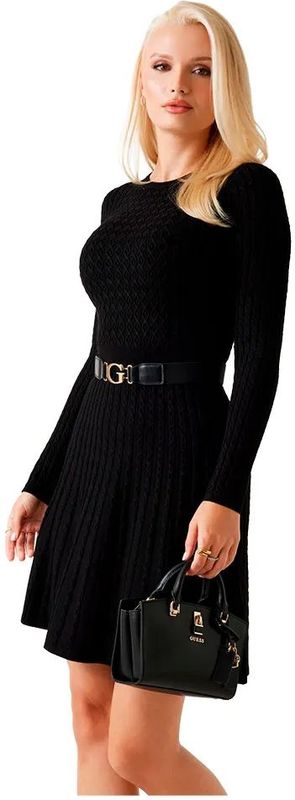 Guess - Cable Belted Hana - Jurk - Zwart