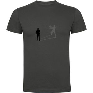 Kruskis Shadow Padel Short Sleeve T-shirt Grijs XL Man