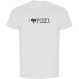 Kruskis I Love Padel Eco Short Sleeve T-shirt Wit 3XL Man