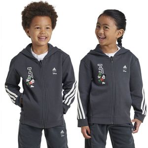 Adidas Disney Mickey Mouse Full Zip Sweatshirt Zwart 9-10 Years Jongen