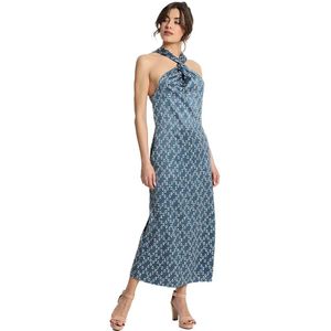 Victorio & Lucchino - Lange Jurk - Veelkleurige Print - Gekruiste Halslijn - Mouwloos