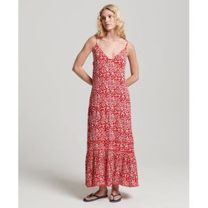 Superdry Vintage Long Beach Cami Dress Rood XS Vrouw