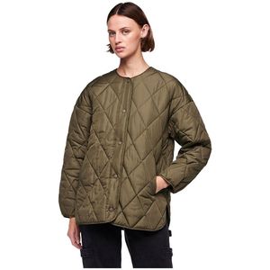 Pieces Stella Quilted Jacket Groen L Vrouw
