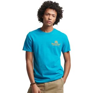 Superdry Vintage Venue Neon Short Sleeve T-shirt Blauw XL Man