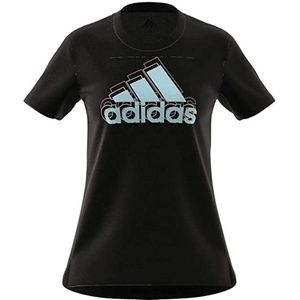 Adidas Brand Love Short Sleeve T-shirt Zwart XS Vrouw