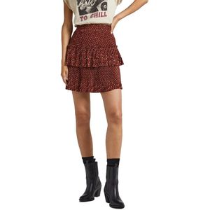 Plooirok - Granaatappel - Polyester - Casual Stijl