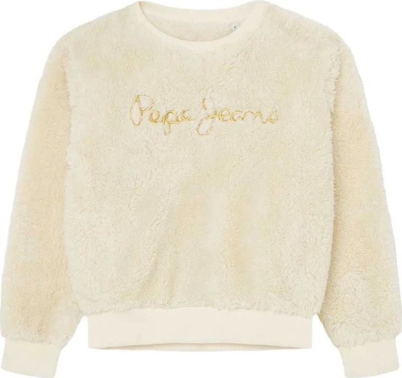 PEPE JEANS - Sweater - Ecru - Katoen - Ronde Hals, Lange Mouwen