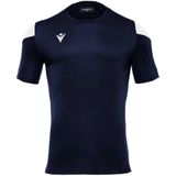 Macron - Polis Shirt - Marine/Rood - Korte Mouw - Kinderen