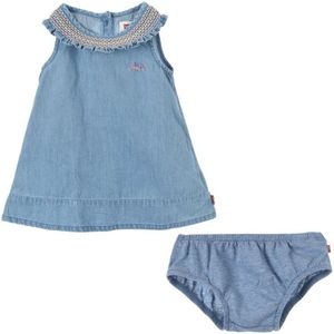 Levi´s ® Kids Smocked Collar Sleeveless Short Dress Blauw 3 Months Meisje