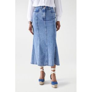 Salsa Jeans 21008178 Long Skirt Blauw 32 Vrouw