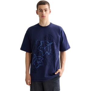 Scotch & Soda Loose Fit Embroidery T-shirt Met Korte Mouwen
