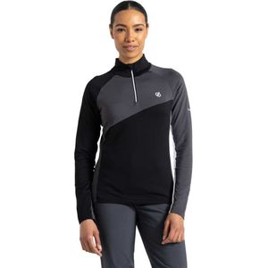 Dare2b Ice Core Half Zip Long Sleeve T-shirt Zwart 20 Vrouw